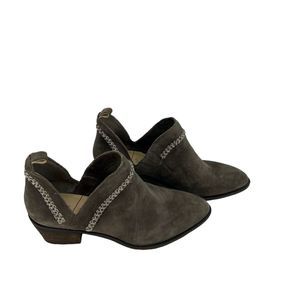 Sole Society Suede Ankle Booties Grey Women's Size 7 Like New